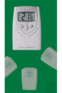 Meerkanaals draadloze thermometer, -20...+60:0.1°C, omschakelbaar naar °F, maximum-minimum...